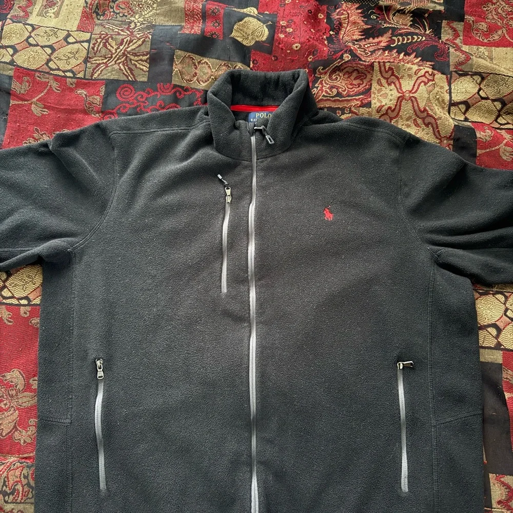 Polo Ralph Lauren Peformance Black Full Zip Up Fleece Lined Jacket